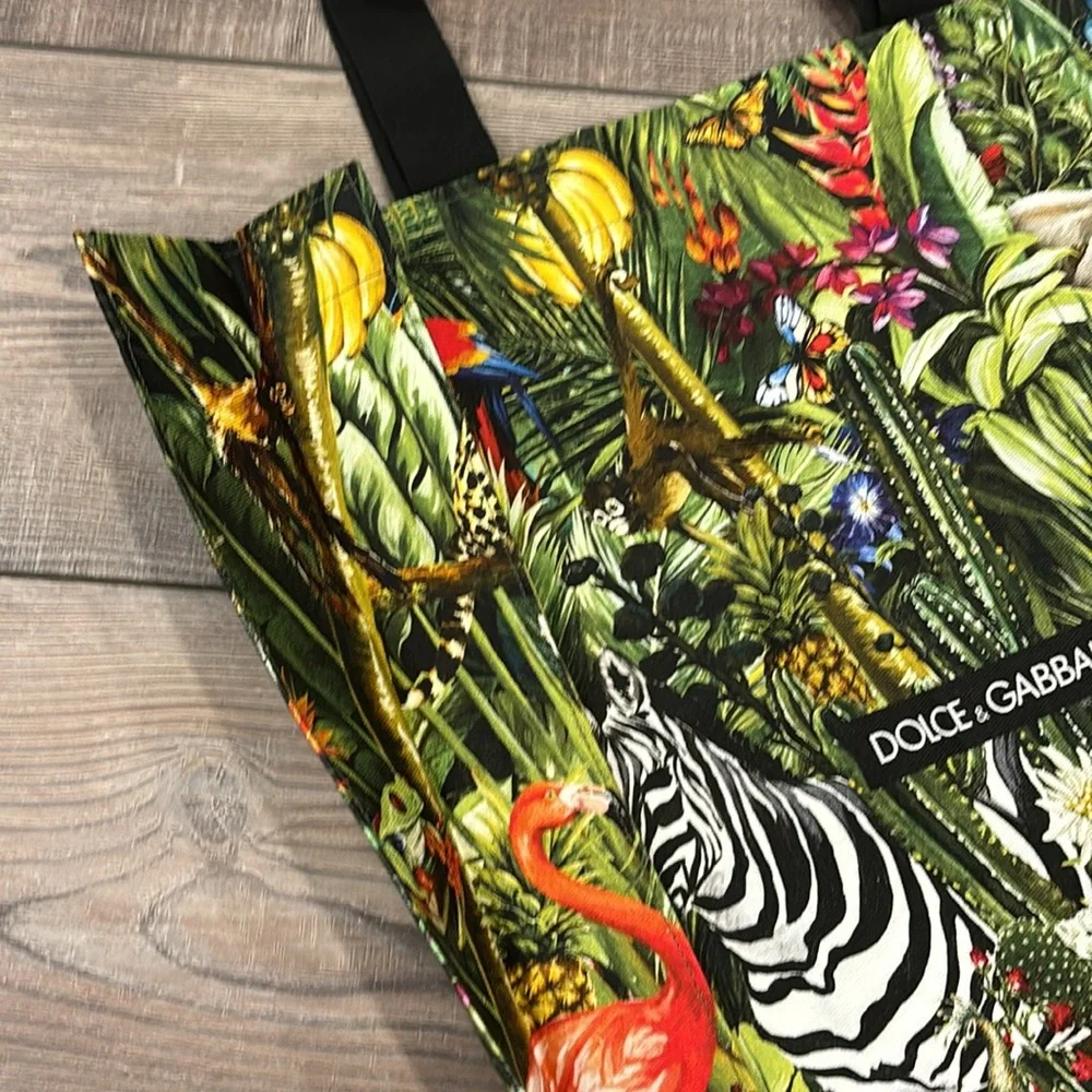 Dolce & Gabbana Multicolor Jungle Print Tote - Picture 5 of 14